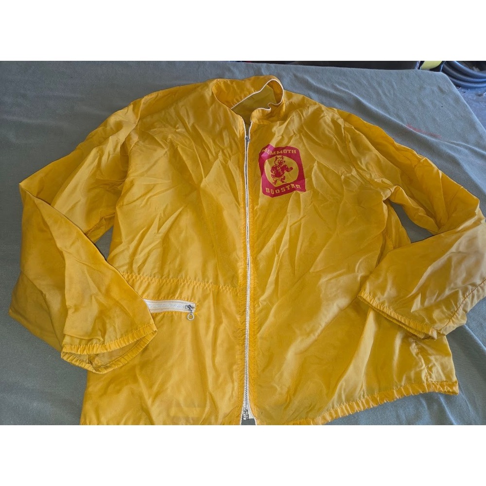 Vintage Rainbow Sportswear Mammoth Booster Windbreaker Jacket Yellow Mens Medium